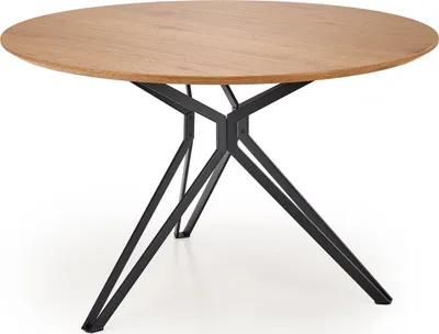 Obrázek produktu pro Halmar Kulatý jídelní stůl Pixel 2 - dub zlatý/černá