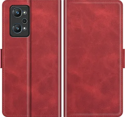 Produktbild von Mobigear Slim Magnet  Realme GT Neo2 Hülle Klapphülle Geldbörse - Rot