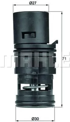 Produktbild von Mahle Thermostat für Ölkühlung für BMW X3