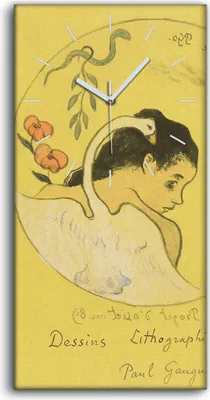 Produktbild von Wandkunst Leinwand Bild Uhr Geräuschlos Kunstdruck 30x60 Leda - weiße Hände