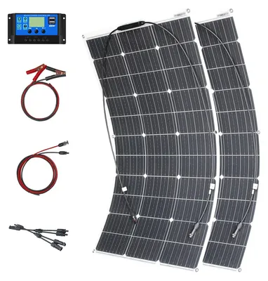Flexibles 200W Solarpanel-Kit, 12V, monokristallin, 23% Wirkungsgrad