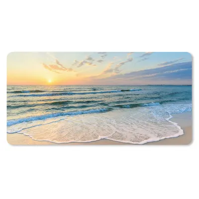 Produktbild von MuchoWow® Schreibtischunterlage Strand - Meer - Sonnenuntergang - Golf 80x40 cm - XXL Mauspad - Gaming Mauspad
