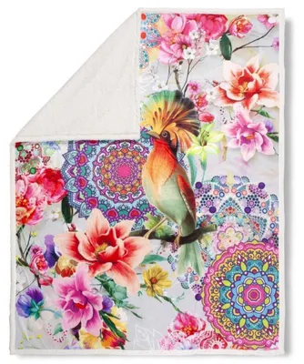 Produktbild von Plaid HIP 130x160 cm - mandalas, flowers and a bird