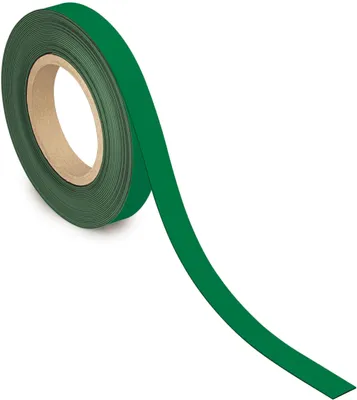 Image de Ruban de marquage MAUL métallique 1 pièce 42 g/cm² magnétique revêtement plastique inscriptible 10 m x 2 cm x 1 mm vert