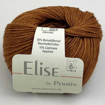 Produktbild von Elise von Permin – Baumwoll-Kaschmir-Garnitur (25g/115m) (Farbton: Amberglanz)