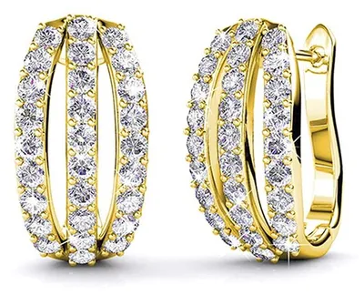 Image de Solidchoice - Boucles d'oreilles élégantes avec cristaux