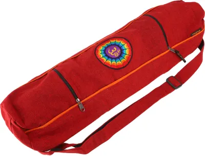 Produktbild von Yogamatten-Tasche Om - Rot, Unisex - Erwachsene, Baumwolle, 65*15*15 cm, Taschen für Yogamatten