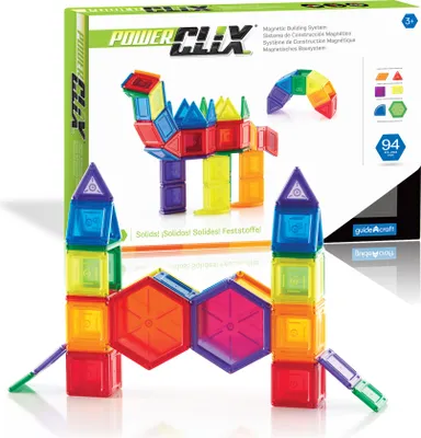 Obrázok produktu pre Stavebnicový set GuideCraft s magnetmi – PowerClix Solids (94 dielov) 716243094231