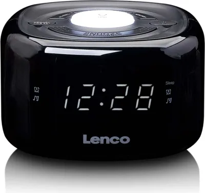 Produktbild von Lenco CR-12BK - FM-Radiowecker mit Nachtlicht - Schwarz
