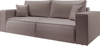 Produktbild von Selsey Farese Cuero – Schlafsofa 3-Sitzer mit Bettkasten, Kunstleder, Dunkelbeige