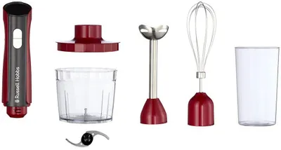 Produktbild von Russell Hobbs 27140-56 Mixer 1 l Tragbarer Mixer 500 W Schwarz, Rot, Transparent