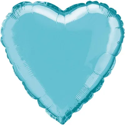 Produktbild von Unique Party 52958, Spielzeugballon, Folie, Blau, Jubiläum, Herz (Form), 45 cm