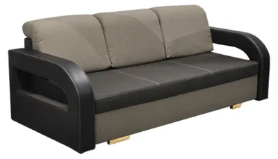 Produktbild von Schlafsofa Klappcouch 3-Sitzer Schlaffunktion + Bettkasten Couch Design Sofa
