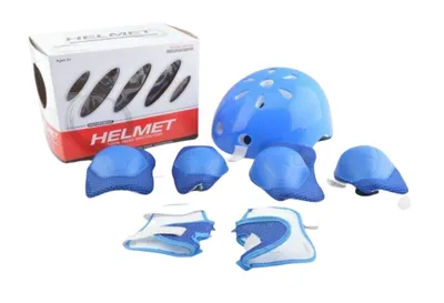 Obrázok produktu pre KIK KX5613 Sada chráničov s helmou na skateboard modrá