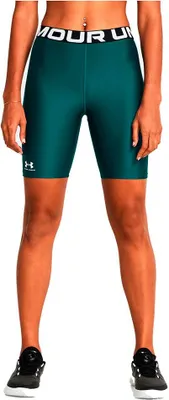 Productafbeelding van Under Armour HG Authentics 8 inch korte leggings, blauw, dames, maat L, kleur blauw
