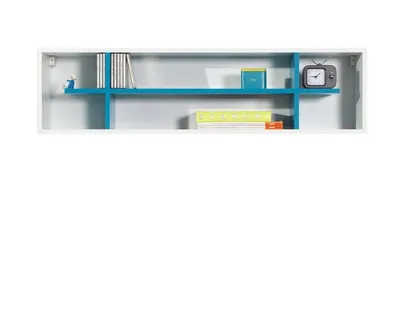 Produktbild von Furniture24 Hängeregal Wandregal Mobi Mo15 Weiß/Türkis
