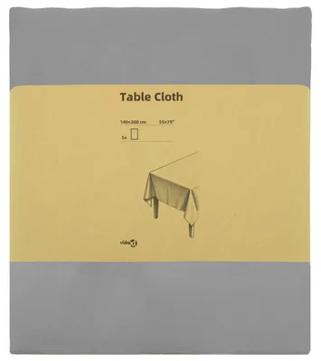 Produktbild von vidaXL Tischdecke 5 stk. Rechteckig Hellgrau 140 x 200 cm Polyester
