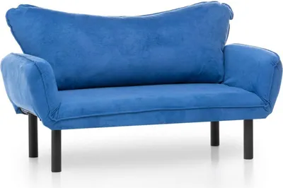 Immagine prodotto di Hone - Divano Letto 2 Posti, 140x65 cm blu, Contenitore