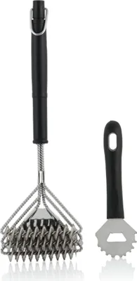 Image de BBQ-Toro Set de 2 brosses à barbecue ergonomiques | Brosse à barbecue, nettoyant pour barbecue