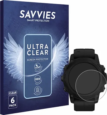 Produktbild von 6x Für Garmin Descent G1 Solar Schutzfolie Savvies Displayschutz Display Schutz Folie Klar Transparent