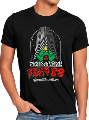 Produktbild von BaumwolleCloud Nakatomi Christmas Party Herren T-Shirt xmas weihnachten weihnachtspullover sweater
