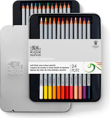 Obrázek produktu pro Pastelky WINSOR & NEWTON, 24ks v kovové krabičce