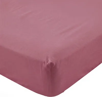 Image de Drap de lit HappyFriday BASIC Magenta 90 x 200 x 32 cm