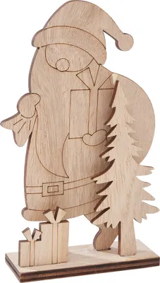 Produktbild von VBS Holz-Steckmotiv "Weihnachtsmann", 4-tlg.