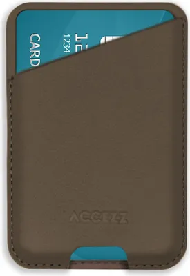 Produktbild von Accezz Lederkartenhalter - Geeignet für MagSafe und Qi2 - Coffee Brown