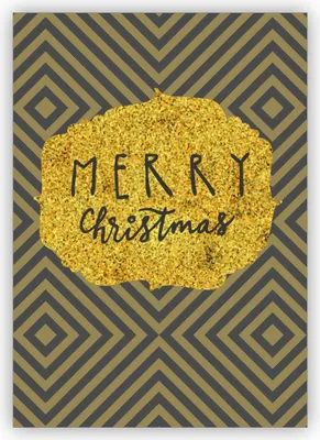 Produktbild von 4x Moderne edle grafische Weihnachtskarte mit Glitter Optik Kreis: Merry Christmas