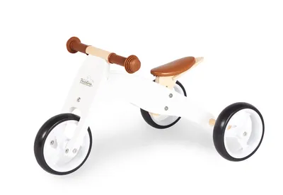 Image de Mini tricycle de marche 'Charlie', blanc/naturel