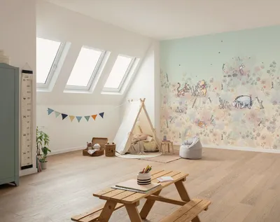 Produktbild von Komar Vlies Fototapete - Disney Winnie the Pooh Flowerfield - Größe 300 x 250 cm
