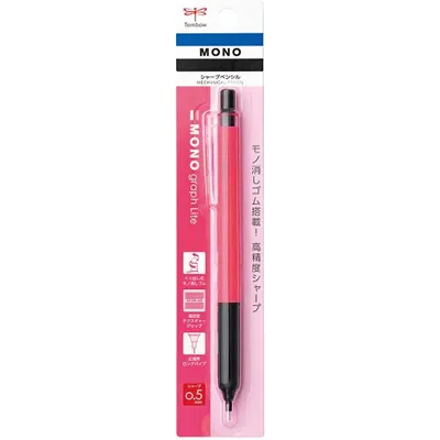 Obrázok produktu pre Tombow MONO graph Lite Mechanická ceruzka - 0,5 mm - Neónová ružová
