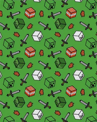 Produktbild von Minecraft Flauschdecke Kuscheldecke 110 x 150 cm
