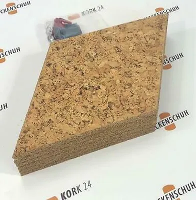 Produktbild von EKB-Kork Pinnwand RHOMBUS Naturkorkfurnier, 300x173,5mm, 8mm stark19