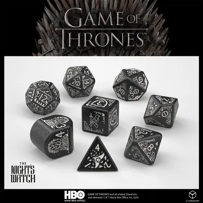 Immagine prodotto di Zestaw Kości Game of Thrones - Nocna Straż (8 elementów)