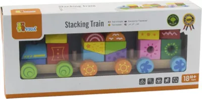 Image de Viga 50534 Train en bois avec blocs
