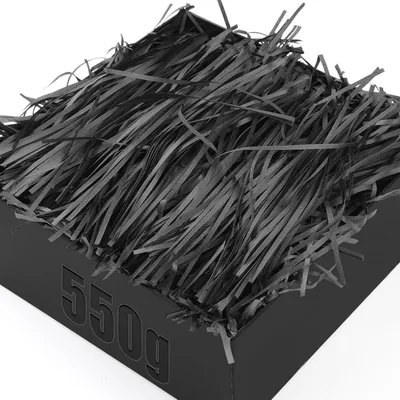 Produktbild von Papierfüllmaterial schwarz, 550 g, für Geschenkverpackungen, DIY und Feiern