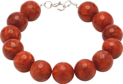 Armband-aus-Schaumkoralle-14mm-und-925-Silber