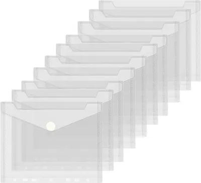 Image de Pochette imperméable pour documents A5, 23 x 18 cm, transparente, fermeture velcro