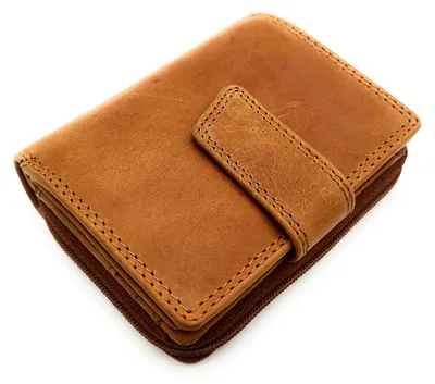Image de Portefeuille en cuir véritable - Protection RFID - Couleur marron