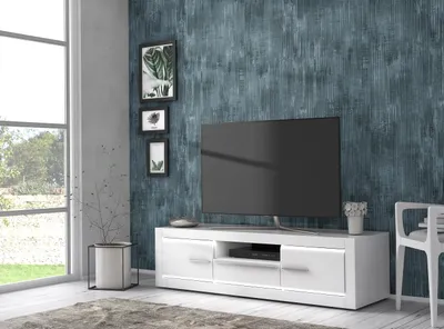 Produktbild von TV-Board >L-Light< in Weiß - 157,7x43,5x52cm (BxHxT)