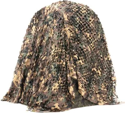 Zdjęcie produktu dla Siatka kamuflażowa Buteo Photo Gear 3D w liście Forest Camo Woodland 2,4x3 m