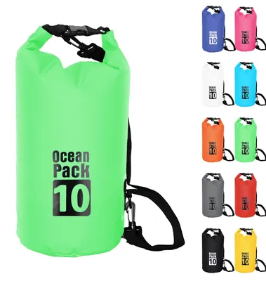 Productafbeelding van Waterdichte rugzak - 10 liter - Rolltop - Groen