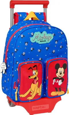 Obrázek produktu pro Školní batoh na kolečkách Mickey Mouse Clubhouse Dobrý den Modrý 28 x 34 x 10 cm
