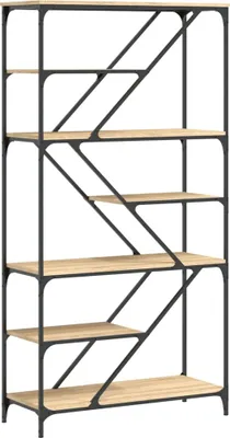 Produktbild von vidaXL Bücherregal Sonoma-Eiche 91x36x176 cm Holzwerkstoff und Stahl