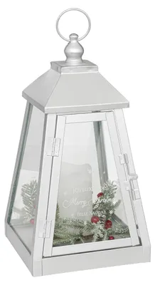Obrázok produktu pre Kovový lampáš so sviečkou LED, 32 x 17 cm