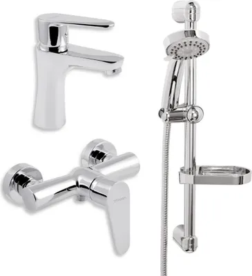 Produktbild von Novaservis Titania Fresh - Set Waschtisch- und Duscharmatur mit Zubehör, Chrom SADA96061