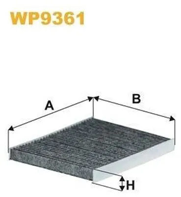 Produktbild von WIX FILTERS WP9361 Innenraumfilter Pollenfilter für FORD Fiesta Mk6 Schrägheck (JA8, JR8) Aktivkohle
