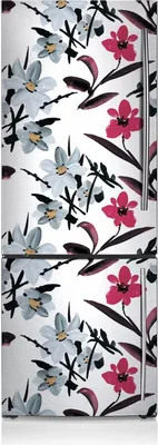 Produktbild von Kühlschrankmagne Kühlschrank Aufkleber Magnetfolie Dekoration 60x205 cm - Schöne Blumen